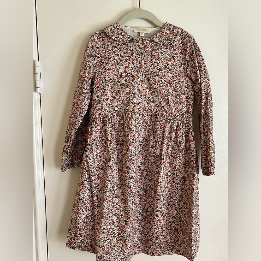 Olivier London Floral Dress w/ Collar